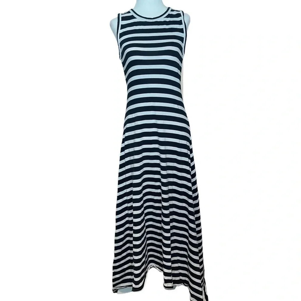 J Crew navy/white striped maxi dress. 100% cotton. XXS. - Picture 1 of 5